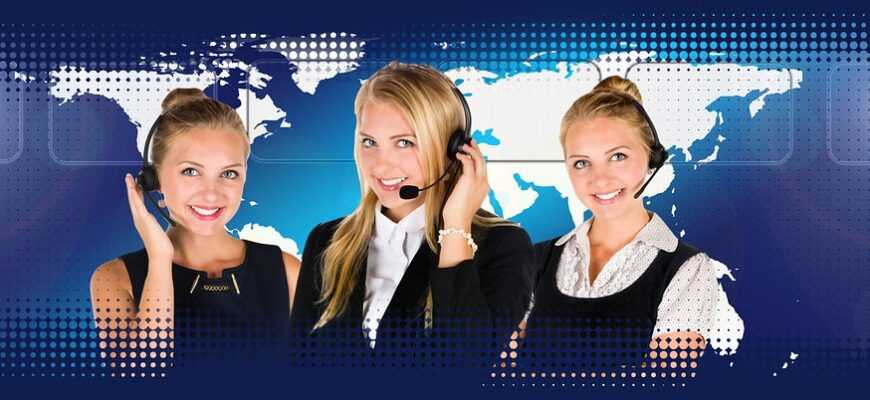 call center, headset, woman