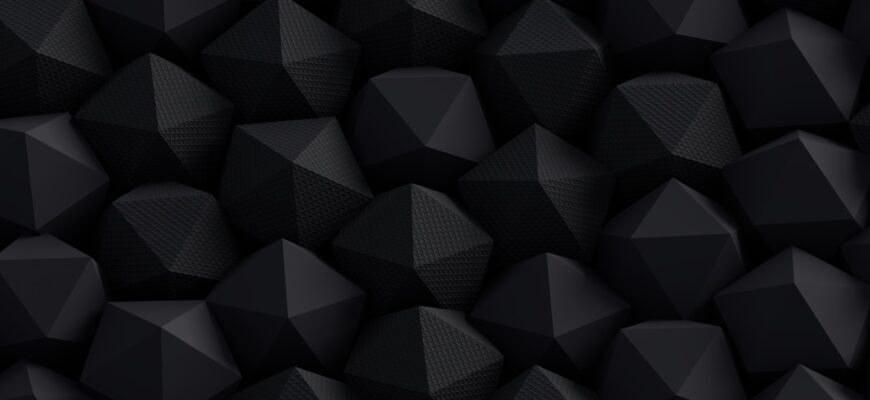 a black background with a lot of black cubes