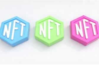 three different colored blocks with the letters nft and nft on them
