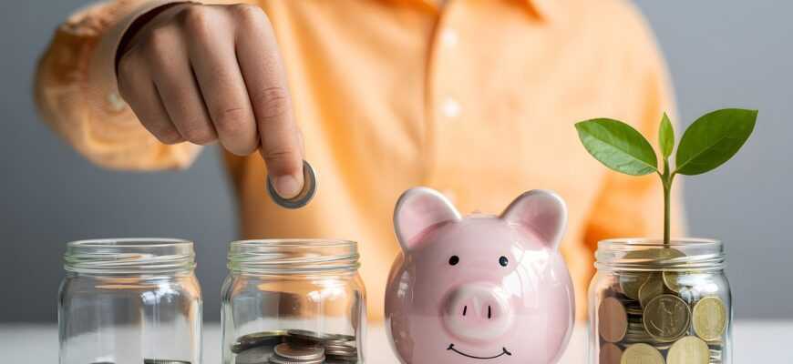 piggy bank, savings concept, glass jars, coins jar, sprouting plant, investment growth, financial strategy, money savings, growth concept, coin savings, budget planning, financial literacy, saving money, wealth building, savings jars, piggy savings, green investment, financial planning, growth strategy, savings tips, investment ideas, money management, financial goals, wealth accumulation, ai generated