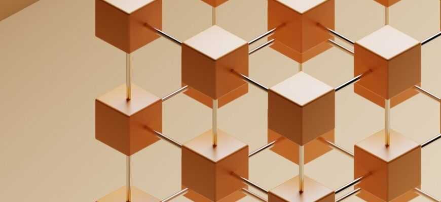 a group of cubes hanging from a ceiling