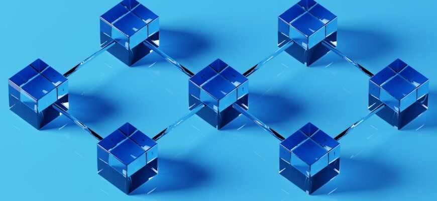 a group of blue cubes